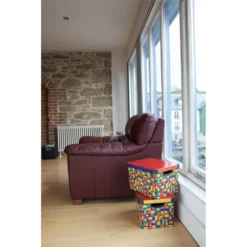 Curver Stockholm Bright Blocks Plastic Deco Storage Box Multi Colour 22L -Storage Box Store 12807671 1624833169753446