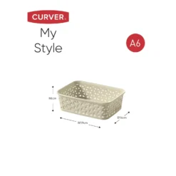 Curver My Style A6 Rectangular Plastic Storage Organiser - Vintage White -Storage Box Store 12807791 1084833169267404