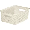 Curver My Style Small Rectangular Plastic Storage Basket - Vintage White - 4L -Storage Box Store 12809474 1134831959672537
