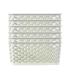 Curver My Style Small Rectangular Plastic Storage Basket - Vintage White - 4L -Storage Box Store 12809474 1814833220381938