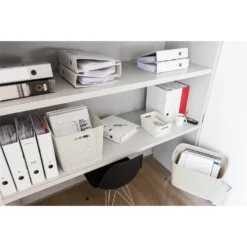 Curver My Style Medium Rectangular Plastic Storage Basket - Vintage White - 13L -Storage Box Store 12809476 1714833219079677