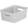 Curver My Style Small Rectangular Plastic Storage Basket - Grey - 4L -Storage Box Store 12814407 5694831952006679
