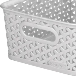 Curver My Style Small Rectangular Plastic Storage Basket - Grey - 4L -Storage Box Store 12814407 9424832987316555