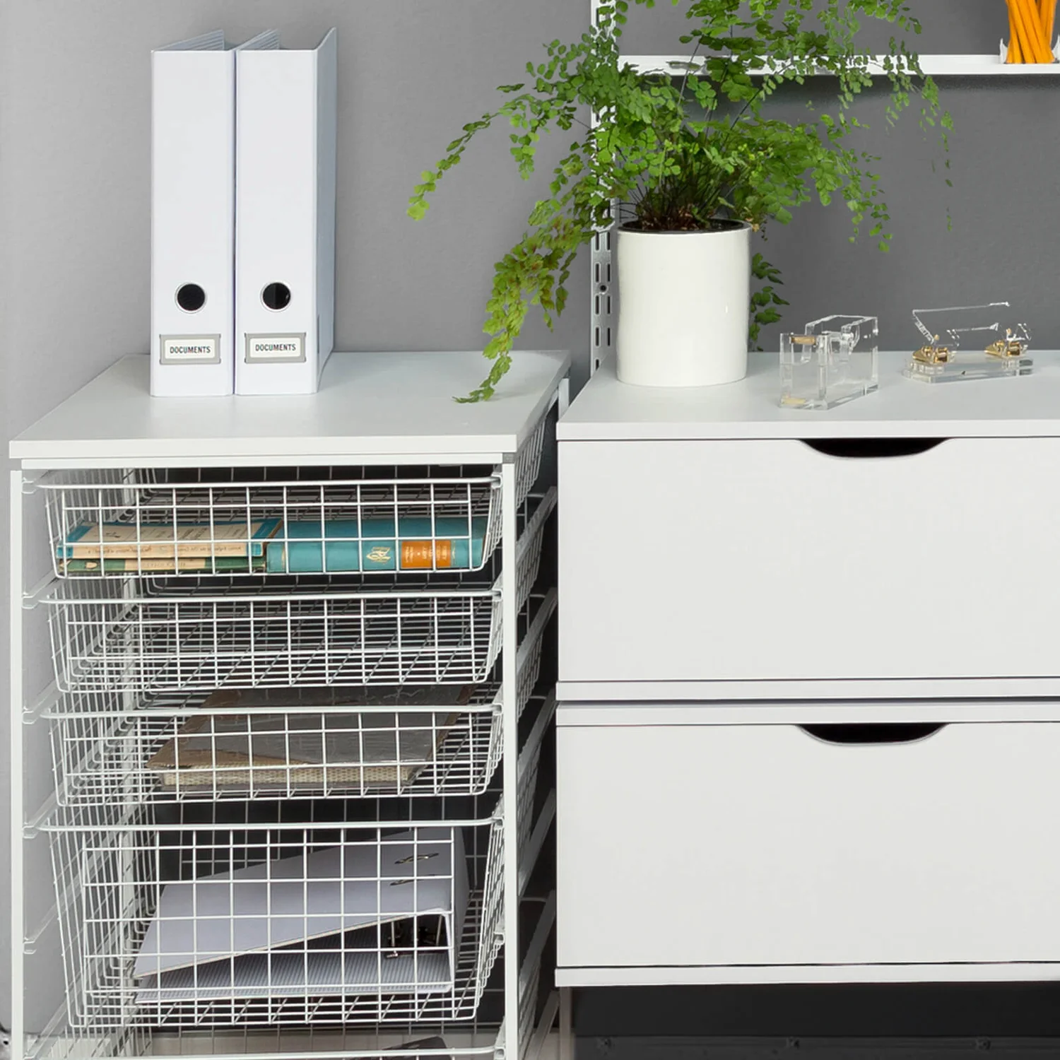 Wire 1 Runner Basket - White - 85mm 4 Wire 1 Runner Basket - White - 85mm - Image 2