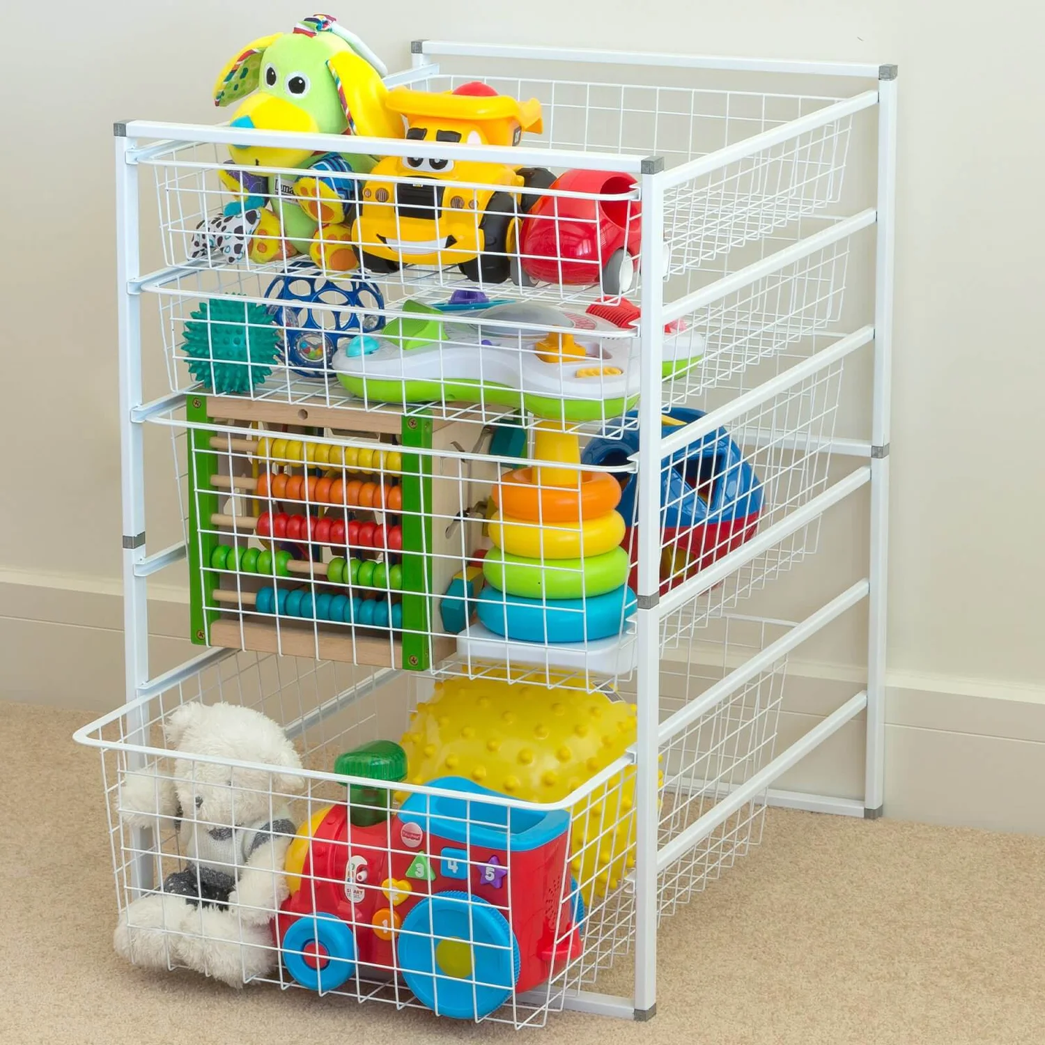 Wire 2 Runner Basket - White - 185mm 4 Wire 2 Runner Basket - White - 185mm - Image 2