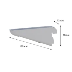 None Double Slot Bracket - White -120mm -Storage Box Store 12815728 5045034583466115