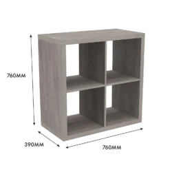 Clever Cube 2x2 Storage Unit - Grey Oak -Storage Box Store 12816001 6645023383832989