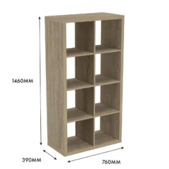 Clever Cube 4x2 Storage Unit - Oak -Storage Box Store 12816157 1065014368240330