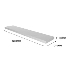 Floating Shelf - White Matt -1200 X 240 X 38mm -Storage Box Store 12817720 1554976219298882