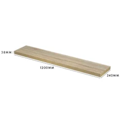 Floating Shelf - Sanoma Oak - 1200 X 240 X 38mm -Storage Box Store 12817803 2214964085530238