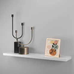 Floating Shelf - White Gloss - 1200 X 240 X 38mm -Storage Box Store 12817808 8154876425313290