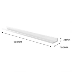Flexi Storage Decorative Shelving Photo Shelf - White Matt - 900x35x100mm 9 Flexi Storage Decorative Shelving Photo Shelf - White Matt - 900x35x100mm -Storage Box Store 12817971 5514991763960201