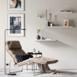 Floating Shelf - White Matt - 235 X 235 X 38mm 9 Floating Shelf - White Matt - 235 X 235 X 38mm -Storage Box Store 12822017 3204887838670262