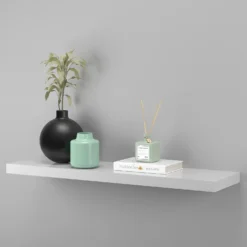 Floating Shelf - White Gloss - 900 X 240 X 38mm -Storage Box Store 12822047 2074876424925738