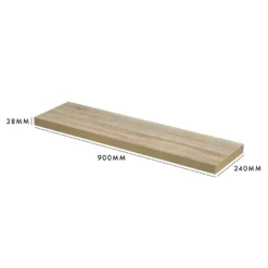 Floating Shelf - Sanoma Oak - 900 X 240 X 38mm -Storage Box Store 12822050 1494964085563400