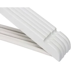 White Wooden Hangers - 8 Pack -Storage Box Store 12822503 2984878808199982