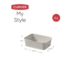 Curver My Style A6 Rectangular Plastic Storage Organiser - Grey -Storage Box Store 12823033 1804833226532994