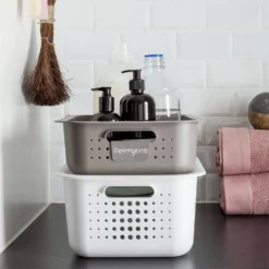 Smartstore 10L Wardrobe Basket - White -Storage Box Store 12826429 3024833174012294