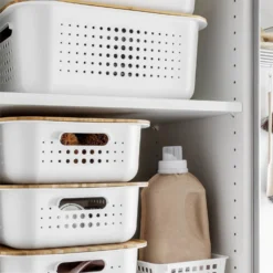 Smartstore 6L Wardrobe Basket - White -Storage Box Store 12826433 1494833172887105