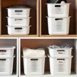 Smartstore 6L Wardrobe Basket - White -Storage Box Store 12826433 1524833172581702