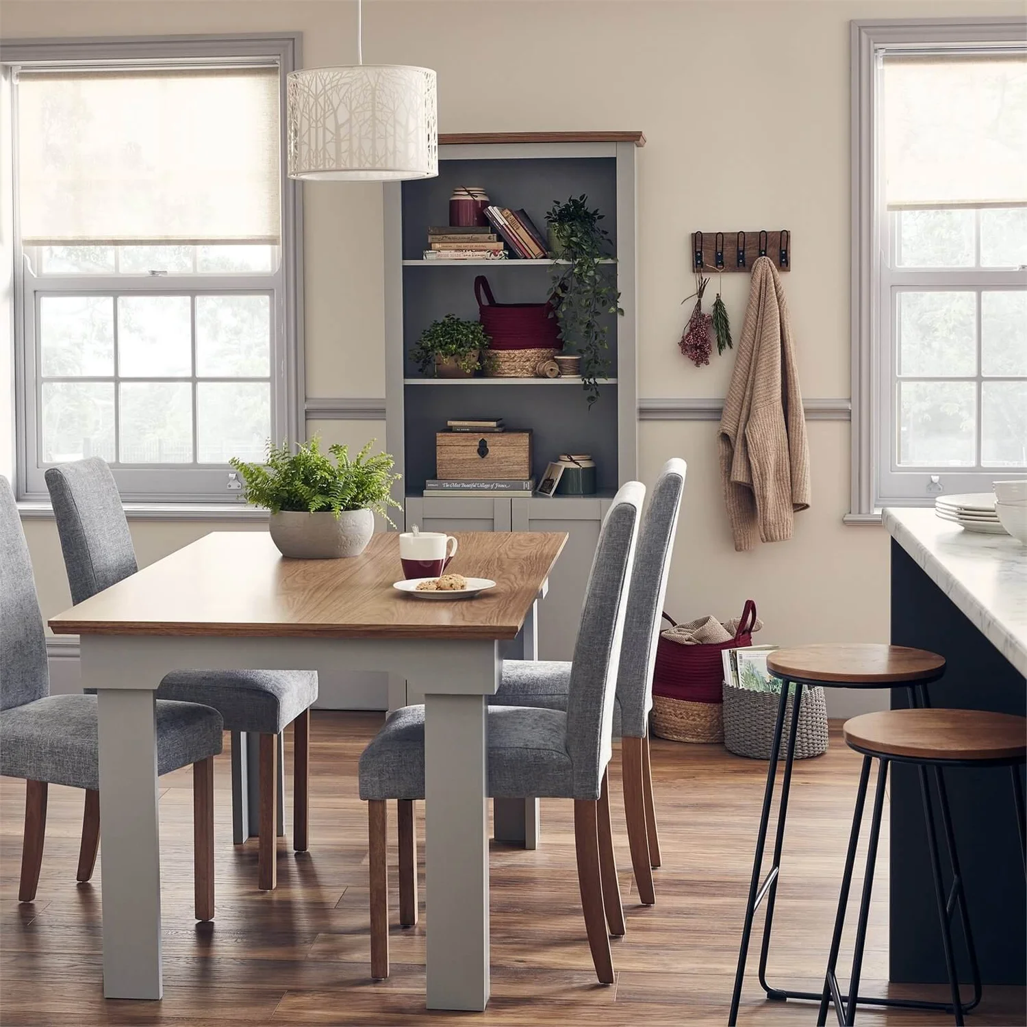 Round Paper Rope Basket - Grey 4 Round Paper Rope Basket - Grey - Image 2