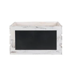 Whitewashed Wooden Crates With Chalkboard - Set Of 3 -Storage Box Store 12829237 9934832979193116