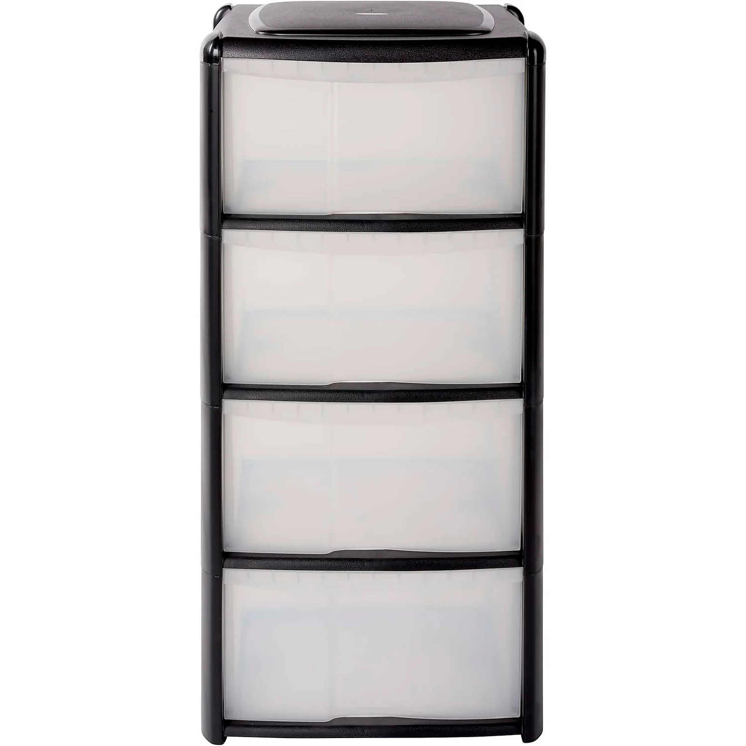 4 Drawer Storage Tower - Black 3 4 Drawer Storage Tower - Black
