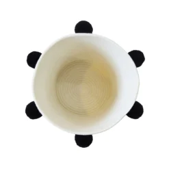 Round Cotton Rope Mono Pom Pom Basket -Storage Box Store 12886598 1084857031641123