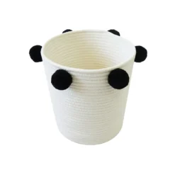 Round Cotton Rope Mono Pom Pom Basket -Storage Box Store 12886598 2104857031583232