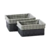 Set Of 2 Grey Willow Lined Baskets -Storage Box Store 12886613 2684857031686024