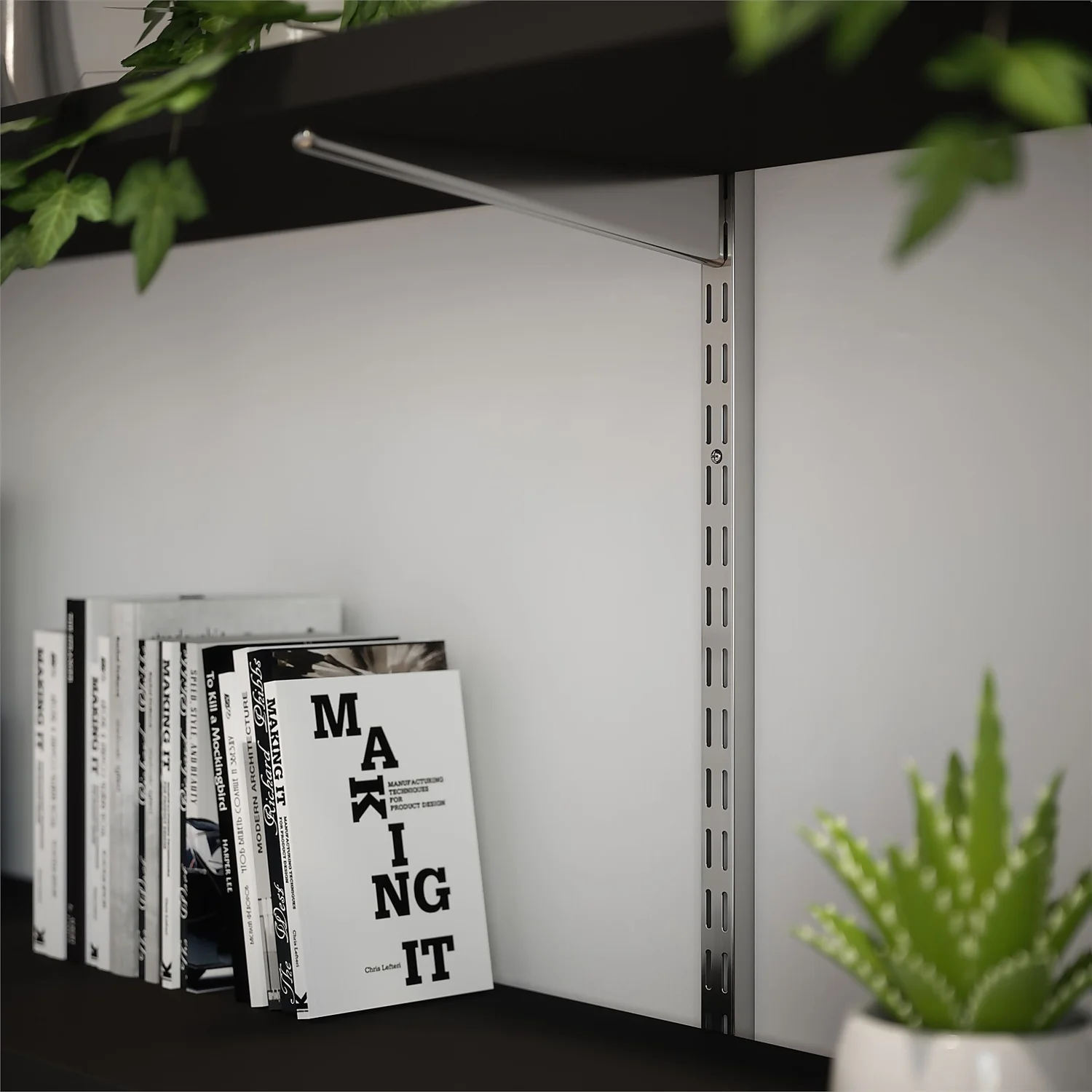 Twin Slot Shelving Kit - 1600mm Krome Twinslot And 120mm Brackets - Chrome Effect 5 Twin Slot Shelving Kit - 1600mm Krome Twinslot And 120mm Brackets - Chrome Effect - Image 3