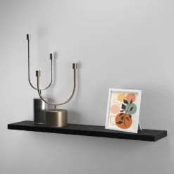 Flexi Storage Decorative Shelving Floating Shelf Black Oak 1200x38x240mm -Storage Box Store 12889901 1714867914537906