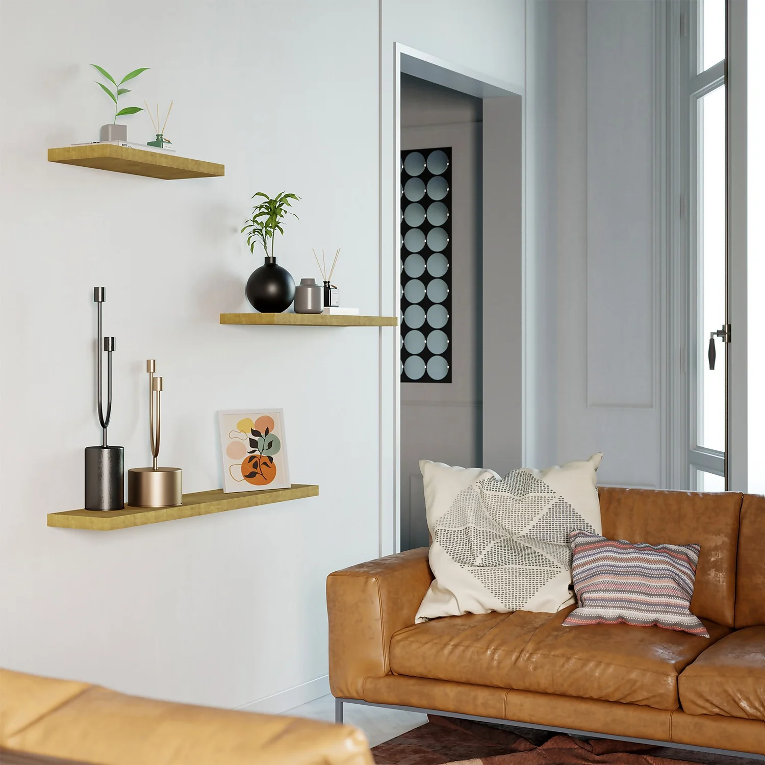 Flexi Storage Decorative Shelving Floating Shelf Mango Oak 900x38x240mm 4 Flexi Storage Decorative Shelving Floating Shelf Mango Oak 900x38x240mm - Image 2