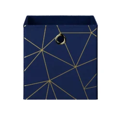 Clever Cube Velvet Geometric Insert - Navy & Gold -Storage Box Store 12932950 1274887876612456
