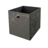 Clever Cube Velvet Geometric Insert - Grey & Rose Gold -Storage Box Store 12932953 9474887876356994