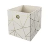 Clever Cube Velvet Geometric Insert - Cream & Gold 1 Clever Cube Velvet Geometric Insert - Cream & Gold -Storage Box Store 12932955 9874887876969402
