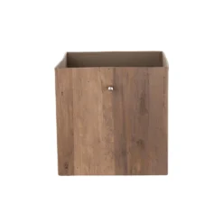 Clever Cube Timber Front Insert - Faux Dark Wood -Storage Box Store 12932956 8174900282792578
