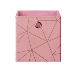 Clever Cube Velvet Geometric Insert - Pink & Rose Gold -Storage Box Store 12932960 1744887876808350