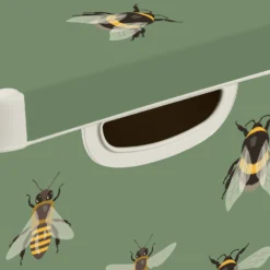 Curver Stockholm Bees Deco Storage Box - Green - 22L -Storage Box Store 13169626 5564898511804807