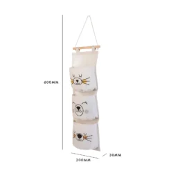 Kids 3 Pocket Hanging Organiser - Polar Bear 21 Kids 3 Pocket Hanging Organiser - Polar Bear -Storage Box Store 13277677 8574929069276039