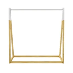 Kids A-Frame Clothes Rail - Natural & White 12 Kids A-Frame Clothes Rail - Natural & White -Storage Box Store 13277679 1004929069136773