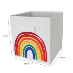 Living Elements Compact Cube Fabric Insert - Charity Rainbow -Storage Box Store 13432921 8994943614441773