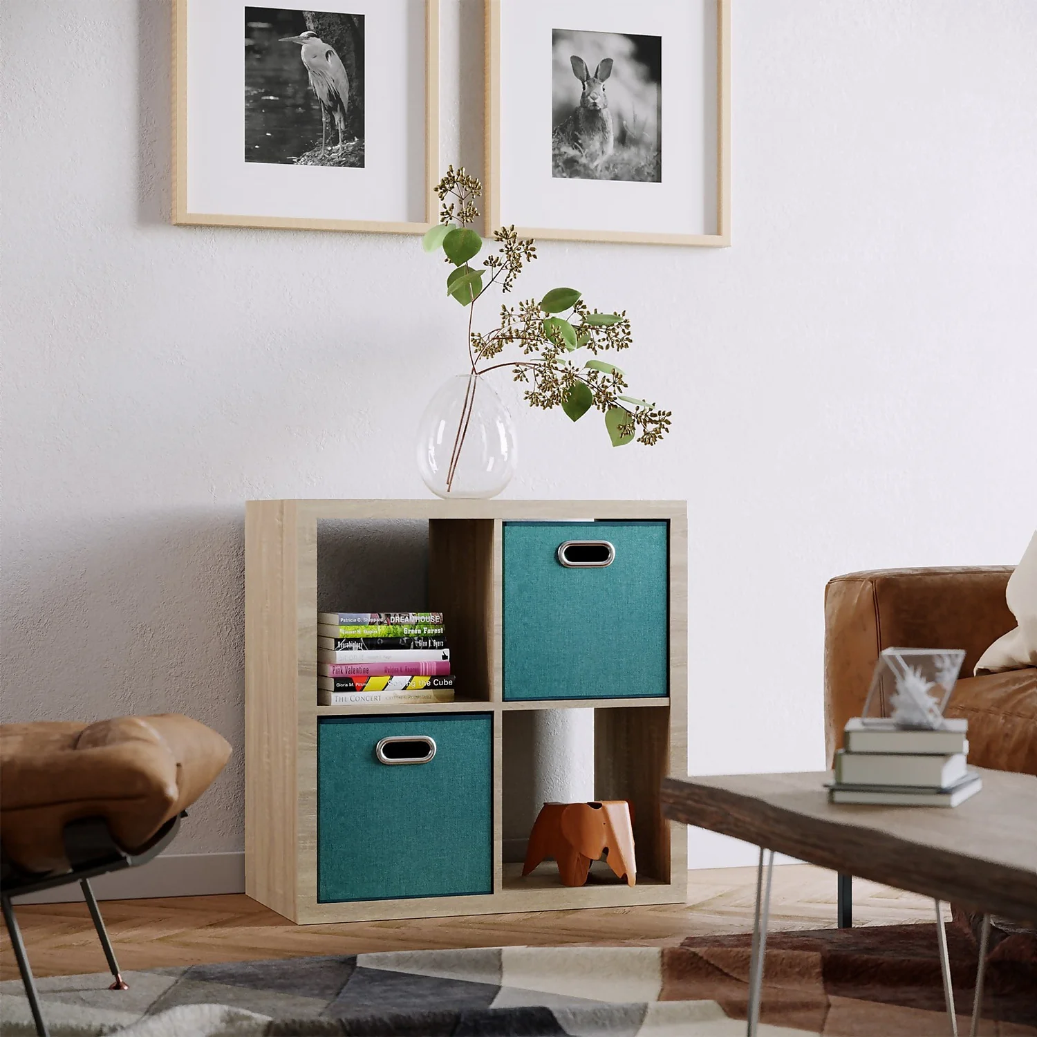 Clever Cube Fabric Insert - Set Of 2 - Jade Green 3 Clever Cube Fabric Insert - Set Of 2 - Jade Green - Image 2