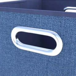 Clever Cube Fabric Insert - Set Of 2 - Steel Blue 9 Clever Cube Fabric Insert - Set Of 2 - Steel Blue -Storage Box Store 13911397 1904981912917582