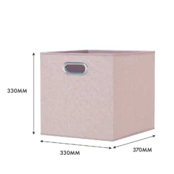 Clever Cube Fabric Insert - Set Of 2 - Blush Pink -Storage Box Store 13911398 1894981912737507