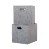 Clever Cube Fabric Insert - Set Of 2 - Woven Silver -Storage Box Store 13911399 1914981913156061