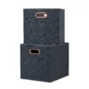 Clever Cube Fabric Insert - Set Of 2 - Woven Marine -Storage Box Store 13911400 1454981912810656