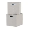 Clever Cube Fabric Insert - Set Of 2 - Taupe -Storage Box Store 13911402 1555021570501313