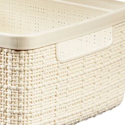 Curver Jute Small Recycled Storage Basket - 5L White -Storage Box Store 13965909 1704995188213460