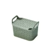 Small Urban Storage Basket With Lid - Green 1 Small Urban Storage Basket With Lid - Green -Storage Box Store 13977508 1714999817825514